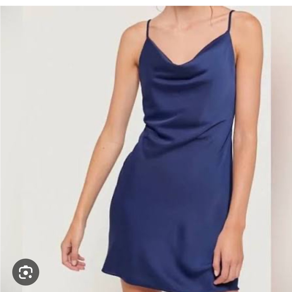 Urban Outfitters Navy Blue Slip Dress